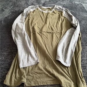 George Olive and Gray Long Sleeve Tee